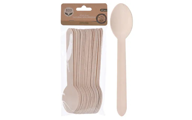 Eco Friendly Birkebestik Ske 20 Stk.