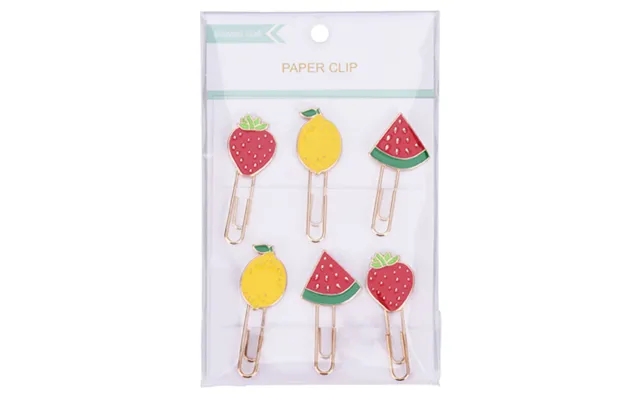 Kreativ Papirklips Citron 6 Stk.