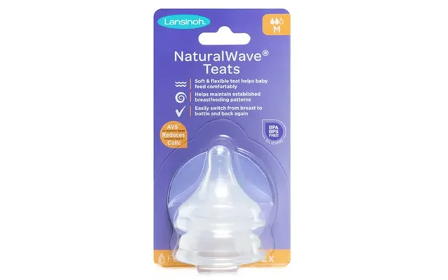 Lansinoh Natural Wave Teats - Medium Flow 2 Stk.