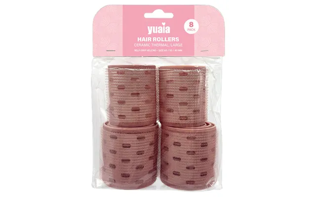 Yuaia Hair Rollers Cermaic Thermal Large Size 60 50 40 Mm 8 Stk
