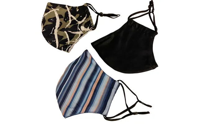 Mundbind I Bomuld Med 3 Maskuline Prints