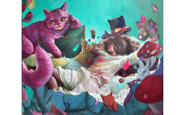 Alice In Wonderland Maleri Køb Malerier Er Kunstneren Antonio Cavagnaro