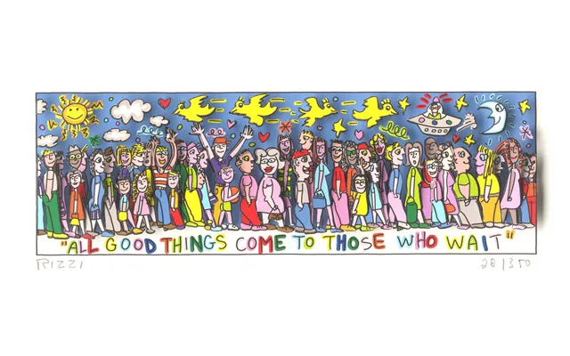 All Good Things Come To Those Who Wait Vægkunst James Rizzi Originale Malerier Af James Rizzi Shop