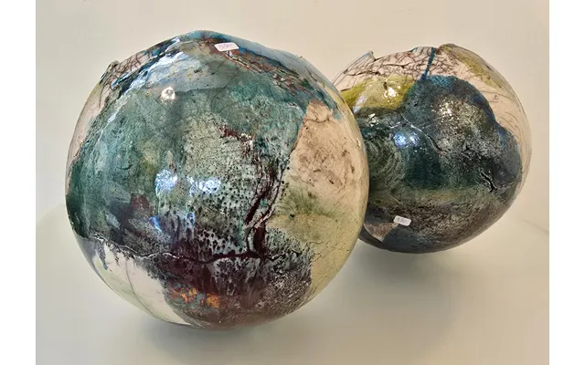 Krukke Flerfarvet - Keramik Af Dorit Knudsen Kunst Rakukeramik