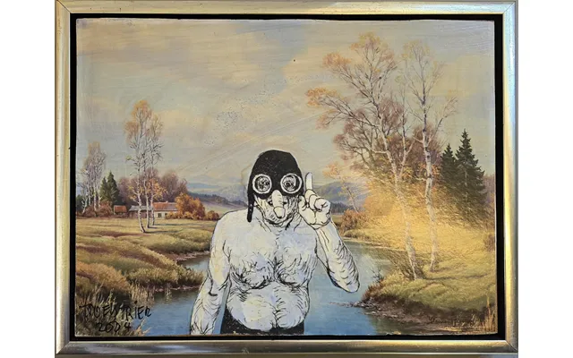 Van Dick På Farten - I De Tusind Søers Land Maleri Troels Trier Køb Troels Trier Kunst Og Maleri