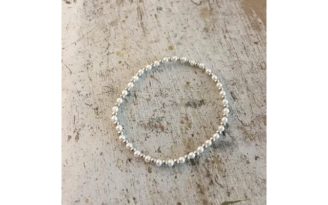 Armbånd Perler Sølv Hvid