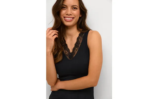 Rib Top M. Blonde - Sort product image