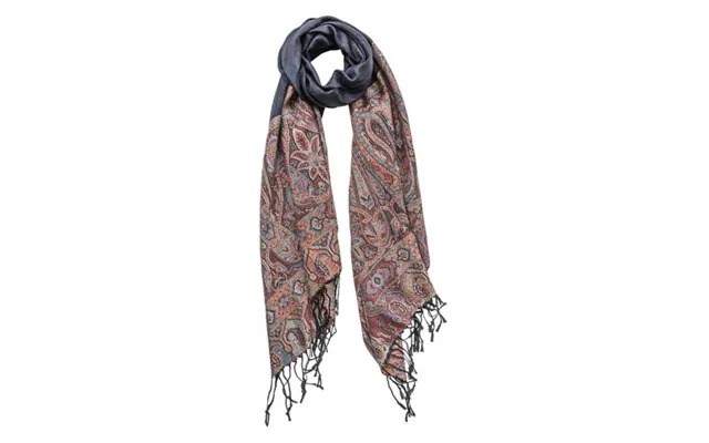 Sort Silkepashmina Med Brede Border