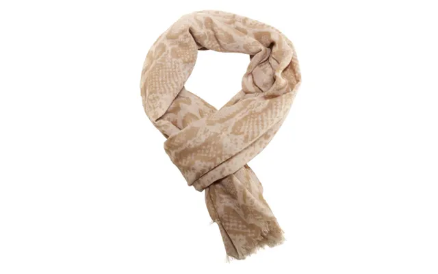 Tørklæde I Slangeprint I Beige Nuancer