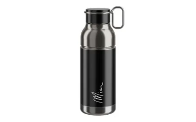 Flaske Elite Mia Sort Silver 650ml - Drikkeflaske