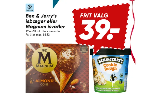 Ben & Jerry’s Isbæger Eller Magnum Isvafler