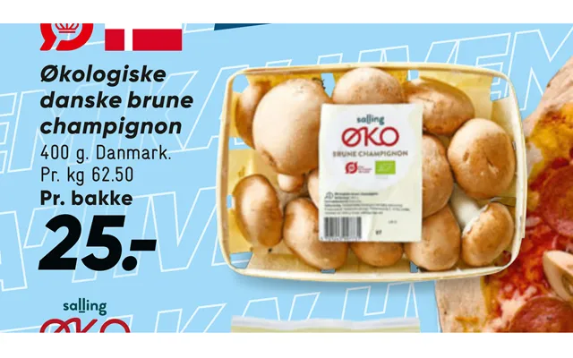 Økologiske Danske Brune Champignon