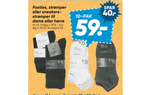 Footies, Strømper Strømper Til Dame Eller Herre