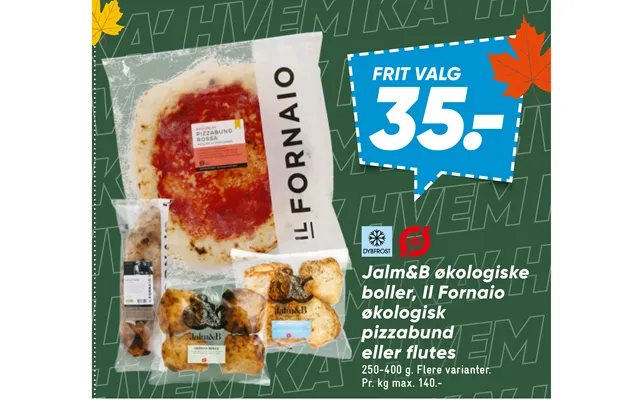 Jalm&b Økologiske Boller, Il Fornaio Økologisk Pizzabund Eller Flutes