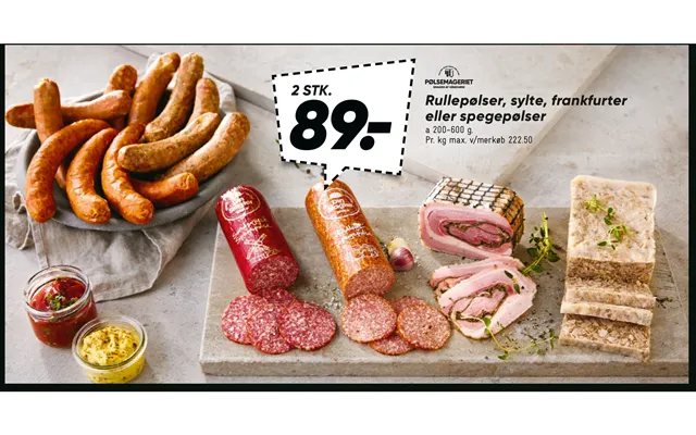 Rullepølser, Sylte, Frankfurter Eller Spegepølser