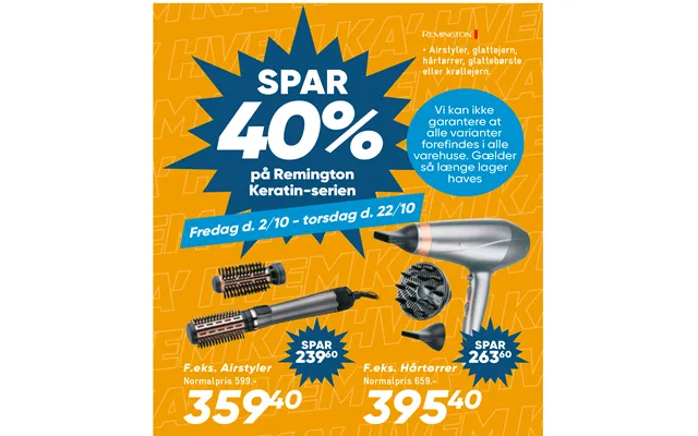 På Remington Keratin-serien