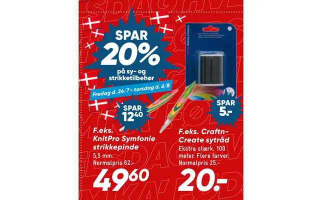 F.eks.knitpro Symfonie Strikkepinde Create Sytråd