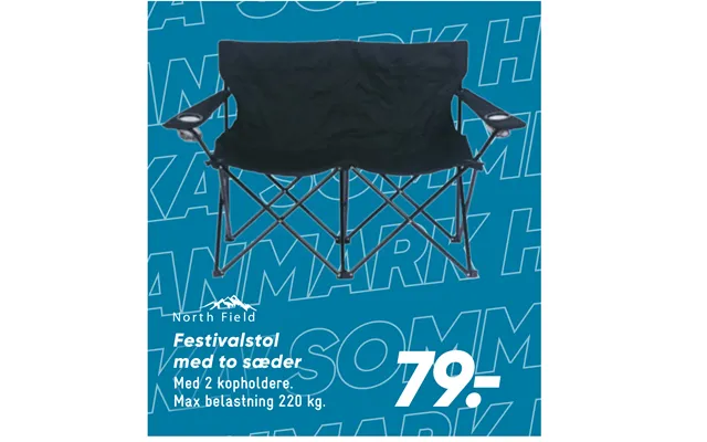 Festivalstol Med To Sæder