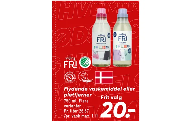 Flydende Vaskemiddel Eller Pletfjerner