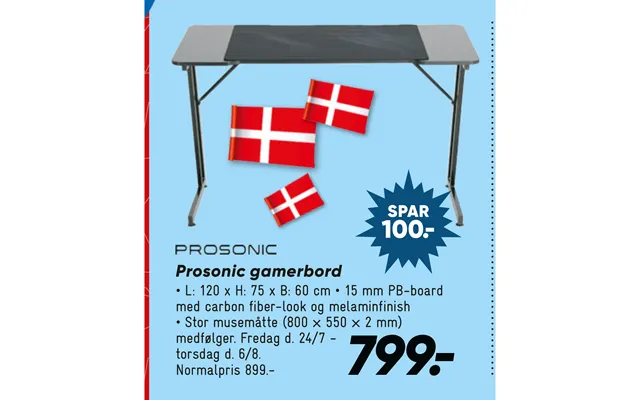 Prosonic Gamerbord