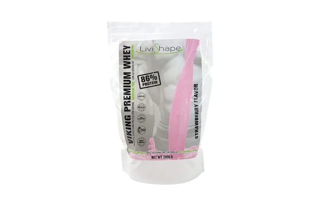 Whey Proteinpulver Med Jordbærsmag - 2000 G