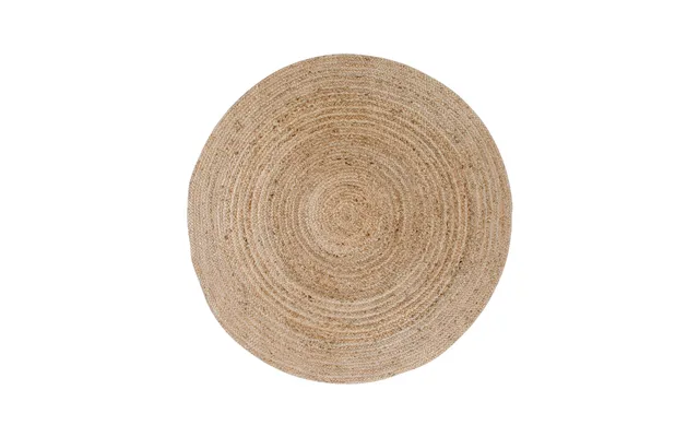 Bombay Tæppe - Tæppe, Flettet Jute, Natur Ø120 Cm