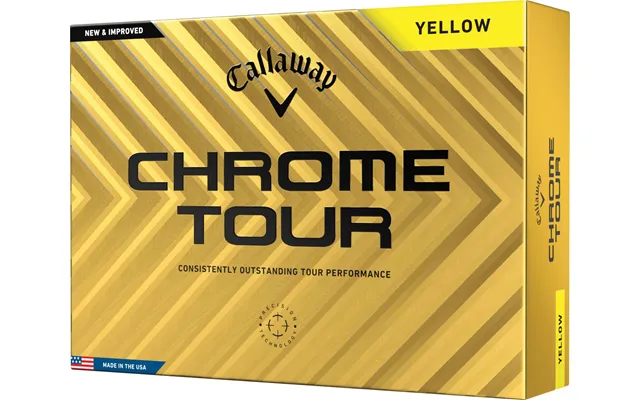 Callaway Chrome Tour 2024 Golfbolde - Yellow
