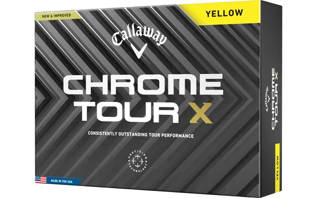 Callaway Chrome Tour X 2024 Golfbolde - Yellow
