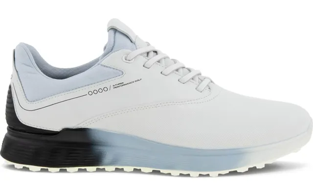 Ecco S-three 2023 Vandtætte Herre Golfsko Uden Spikes - White Black Air