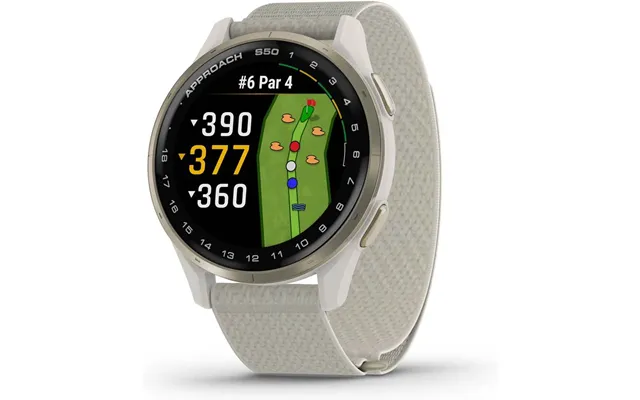 Garmin Approach S50 43 Mm Ivory Cream Gold Gps Ur