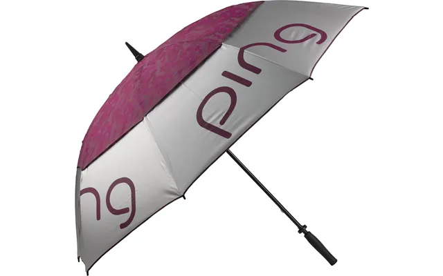 Ping Double Canopy Dame Paraply - Grey Magenta