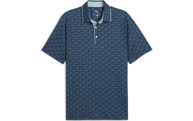 Puma Cloudspun Branch Herre Poloshirt - Deep Navy Modern Mint
