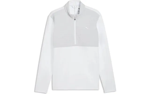 Puma Cloudspun Tech Hybrid Half Zip Herre Jakke - White Glow Platino Gray