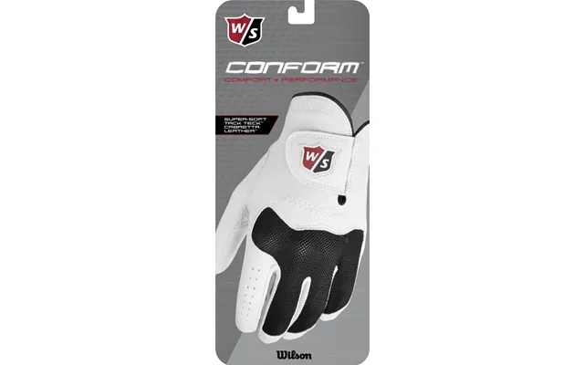 Wilson Staff Conform Læder Herre Golfhandske - Hvid Sort