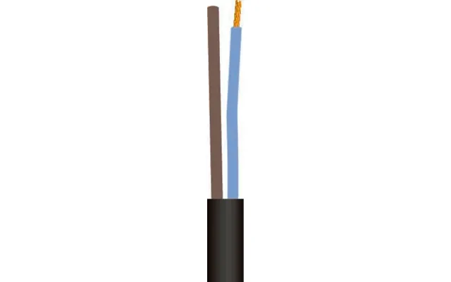 Ledning 2x0,75 H03vvh2-f Sort Rg50