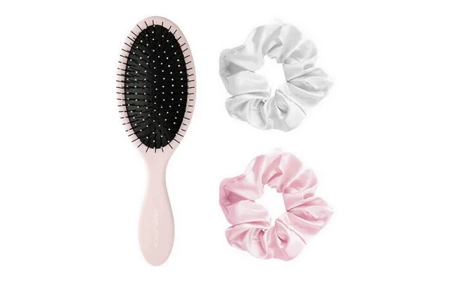 Brushworks - Detangling Hair Brush & Satin Scrunchies