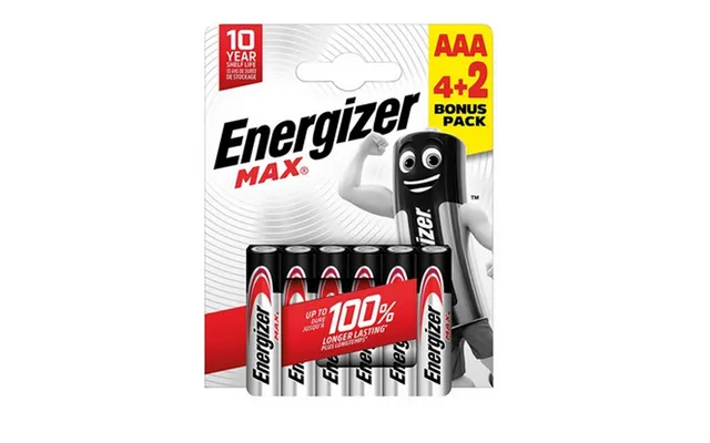 Mix - Energizer Max Power Lr03 Aaa Batterier 6 Stk