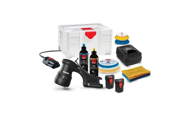 Rupes Hlr75 Ibrid Mini Polisher Lux Kit Batteri & Strømadapter