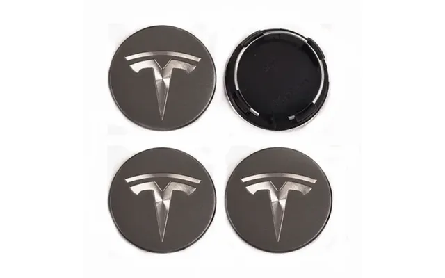 Tesla Centerkapsler I Grå, Sæt Med 4 Stk - 57mm
