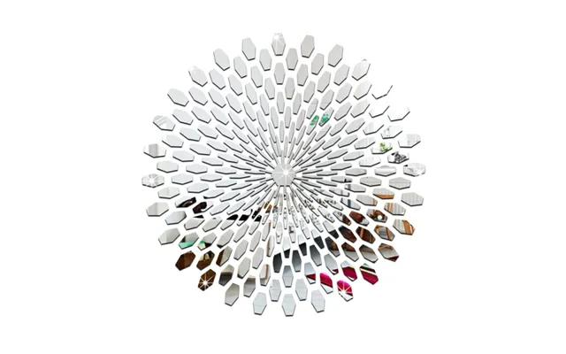3d Spejl Wallsticker Solform - Akryl Vægdekoration I Moderne Design 225 Stk, Silver