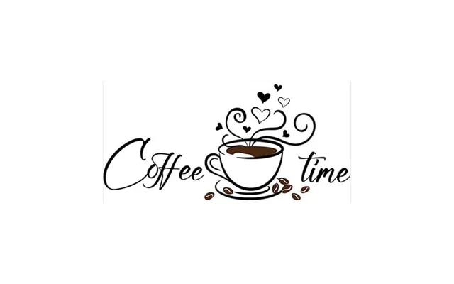 Coffee Time Wallsticker - Flot Kaffe Wallsticker 30x60cm