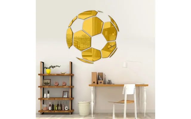 Fodbold Spejl. Selvklæbende Akryl Spejl Klistermærker. 3d Design