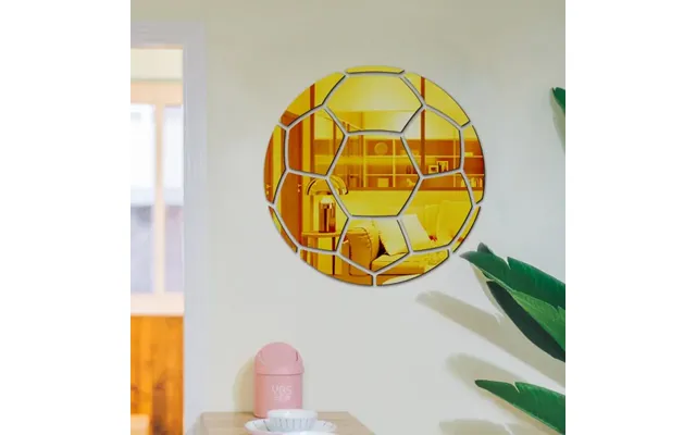 Fodbold Spejl. Selvklæbende Akryl Spejl Klistermærker. Klassisk Design