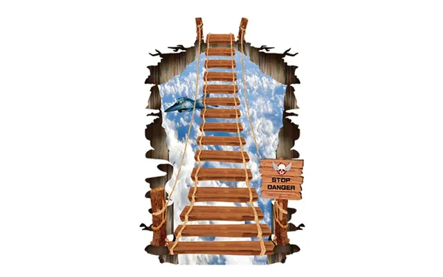 Hængebro Wallsticker. Hængebro Floorsticker. Til Væg Eller Gulv