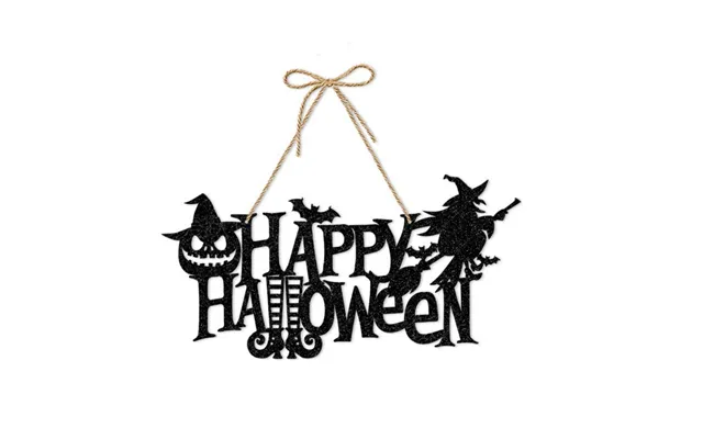 Hængende Halloween Vægdekoration. Happy Halloween Skilt. 41cm