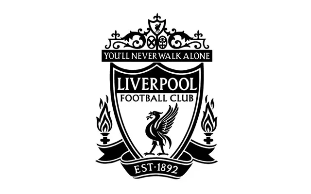 Liverpool Wallsticker. Liverpool Logo Som Fodbold Wallsticker
