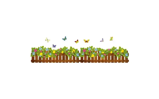 Rigtig Fint Blomsterhegn. Flot Wallsticker Med Hegn - Blomster Mm