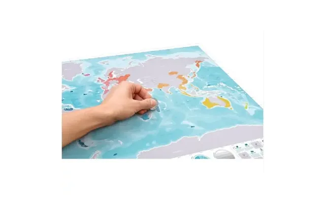 Scratch Map Oceans Verdenskort Med Skrabefelter.