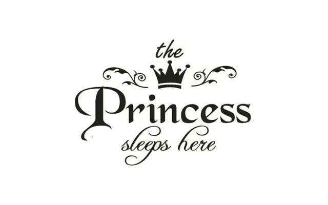 The Princess Sleeps Here. Flot Wallsticker Til Prinsessen.