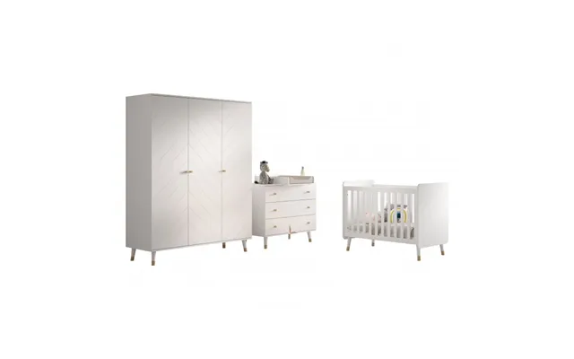 Babymøbel Sæt Med Tremmeseng 60 X 120 Billy - Hvid